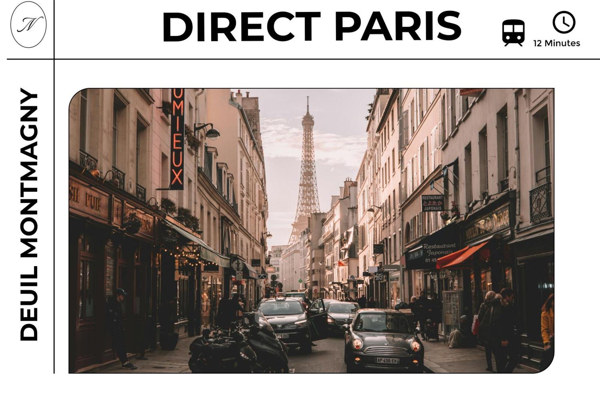Parisian Retreat Pour 5 Personnes - 12 Min De Paris - Proche Gare Lägenhet Deuil-la-Barre Exteriör bild